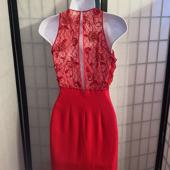 Cire Beautiful Sexy Long Red Formal Dress / Gown Size 2 - Picture 5 of 8